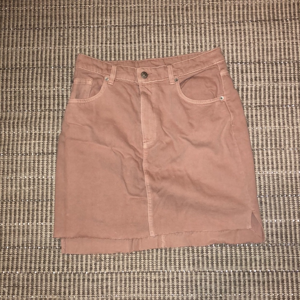 Light pink jean skirt